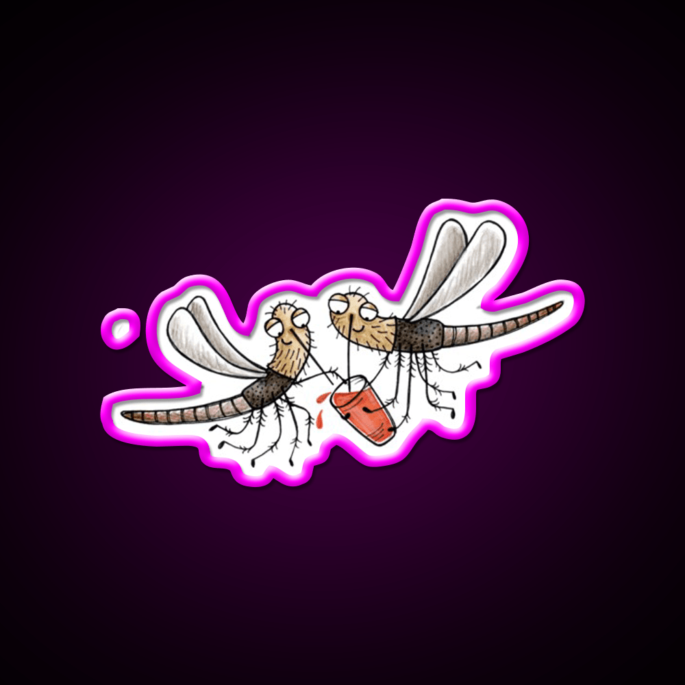 Blutcocktail Blood Cocktail Mucke Mosquito Bar Decor Led Neon Sign Rgb Color - Shineneon