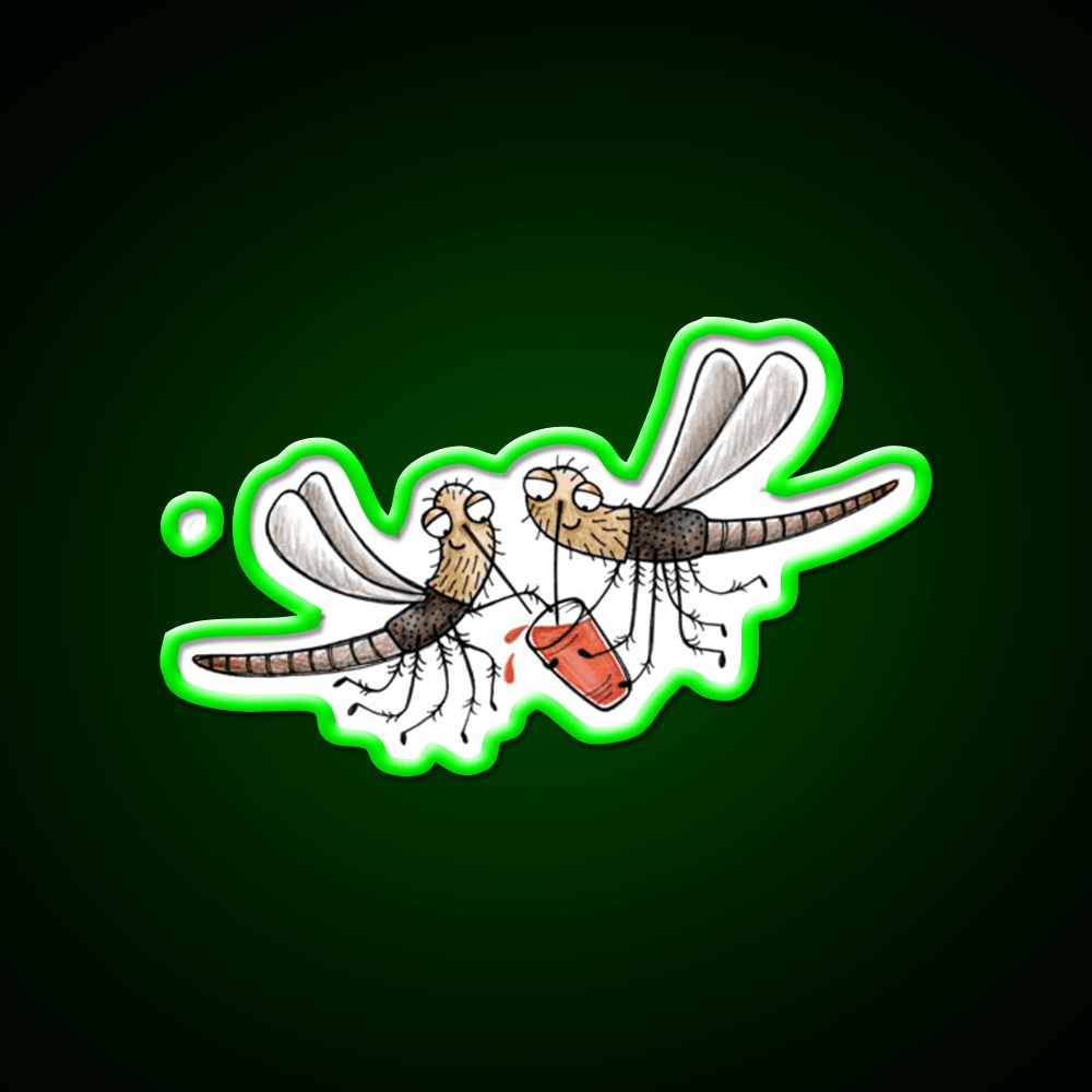 Blutcocktail Blood Cocktail Mucke Mosquito Bar Decor Led Neon Sign Rgb Color - Shineneon