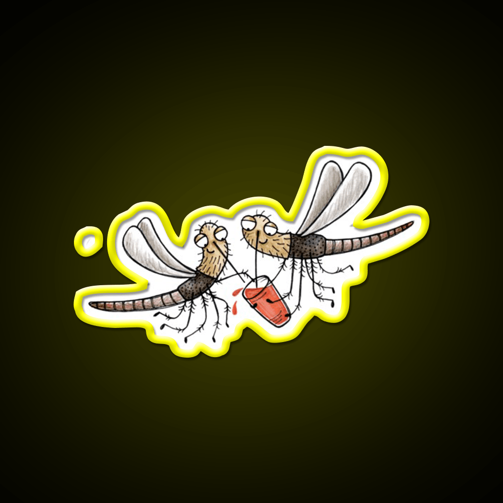Blutcocktail Blood Cocktail Mucke Mosquito Bar Decor Led Neon Sign Rgb Color - Shineneon