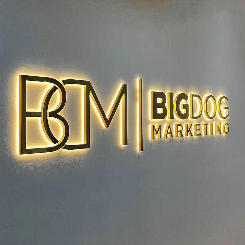Bm Bigdog Marketing 3D Backlit Letters Business Metal Led Sign - Shineneon