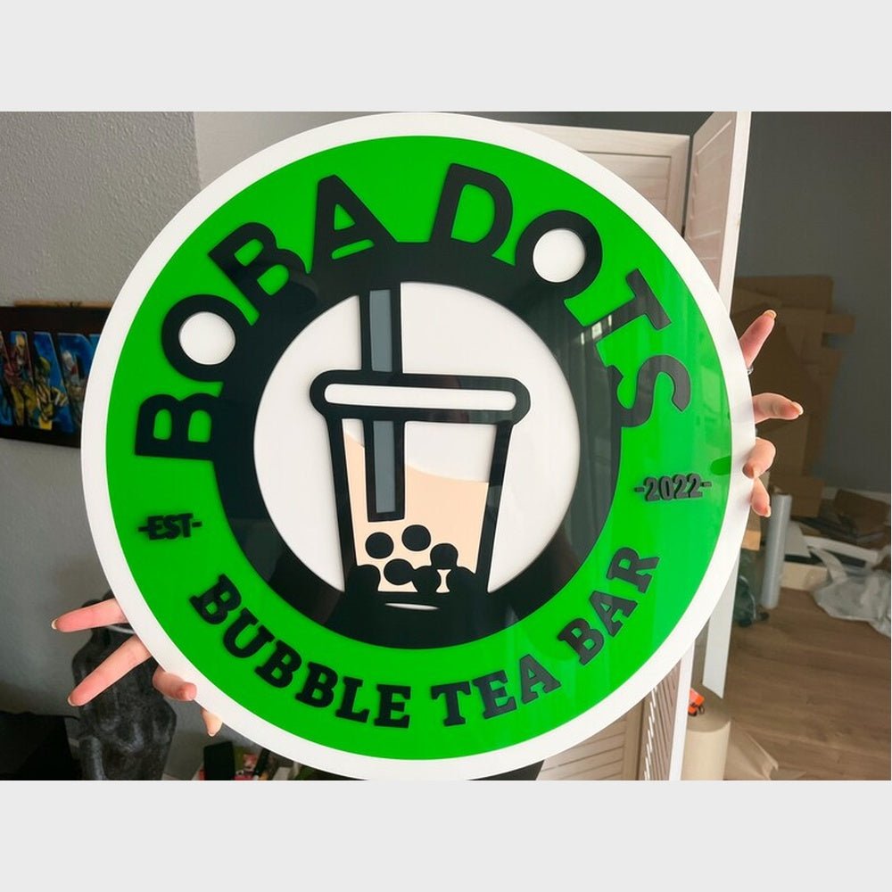 Boba Donts Tea Bar Acrylic Business Logo Sign - Shineneon