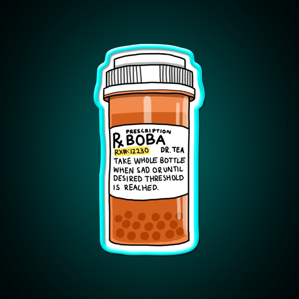 Boba Pills Snack Food Led Neon Sign Rgb Color - Shineneon