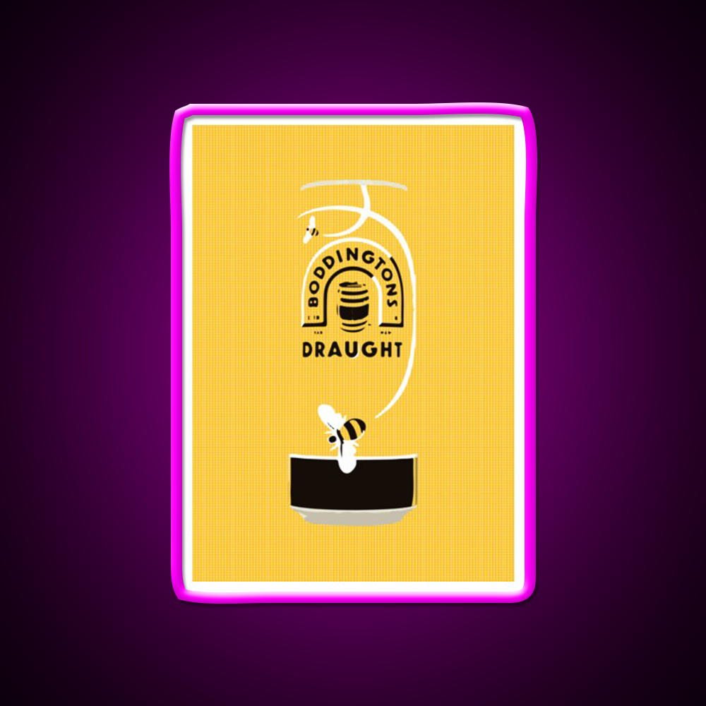 Boddingtons Bitter Pop Art Beer Bar Decor Led Neon Sign Rgb Color - Neon sign mounted on wall in room