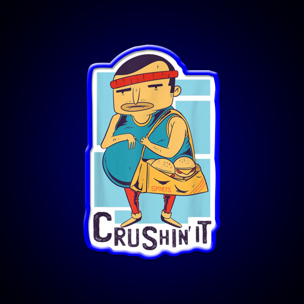 Boddy Building Crushin It Gym Fitness Led Neon Sign Rgb Color