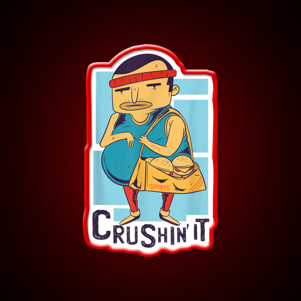 Boddy Building Crushin It Gym Fitness Led Neon Sign Rgb Color