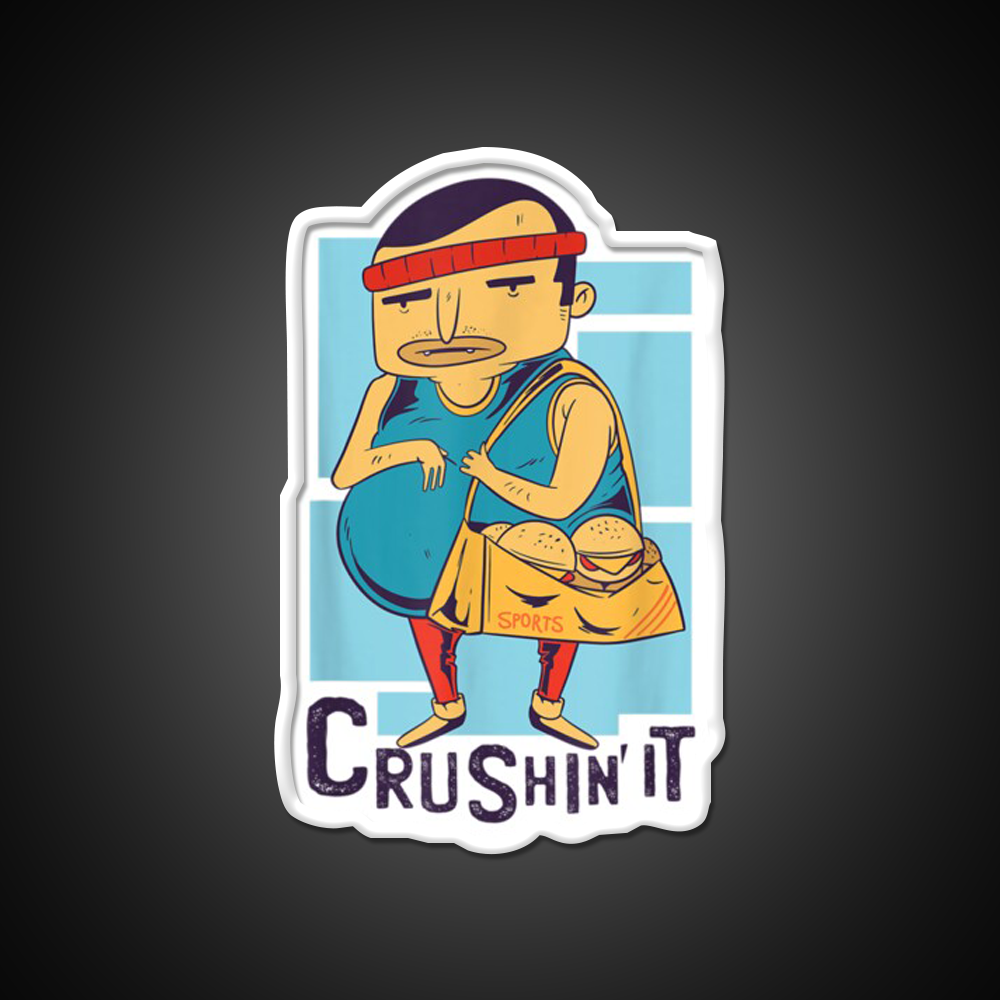 Boddy Building Crushin It Gym Fitness Led Neon Sign Rgb Color