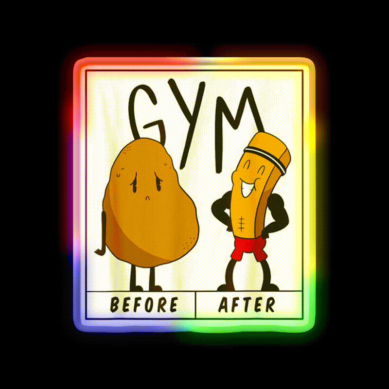 Boddy Building Gym Fitness Led Neon Sign Rgb Color