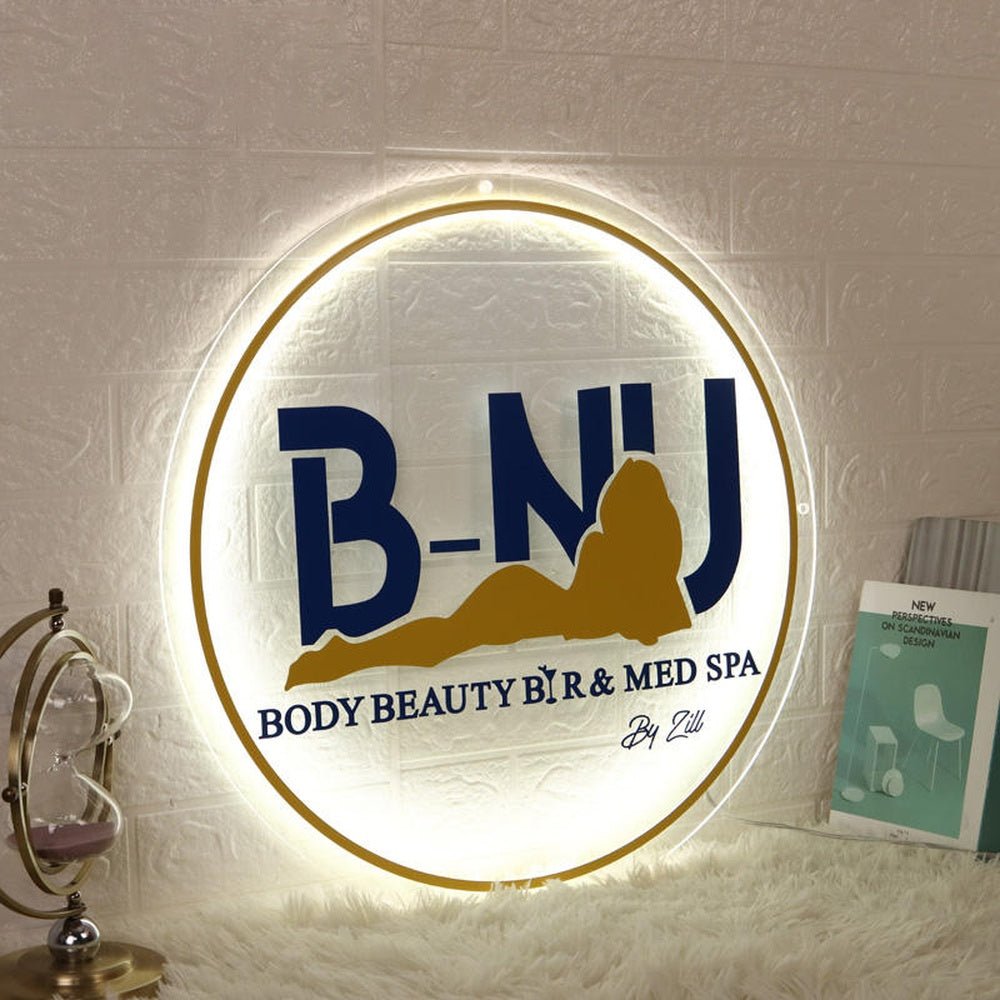 Body Beauty Med Spa Acrylic Business Logo Sign - Shineneon