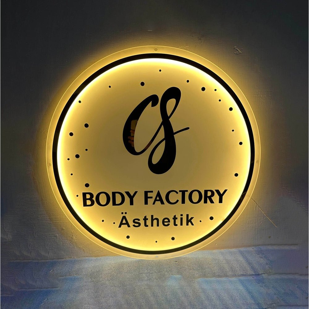 Body Factgor Asthetik Acrylic Business Logo Sign - Shineneon