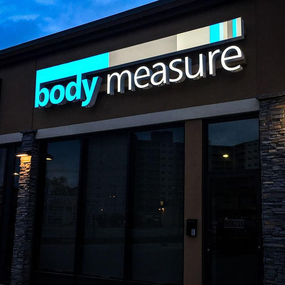 Body Measure 3D Frontlit Letters Metal Led Sign