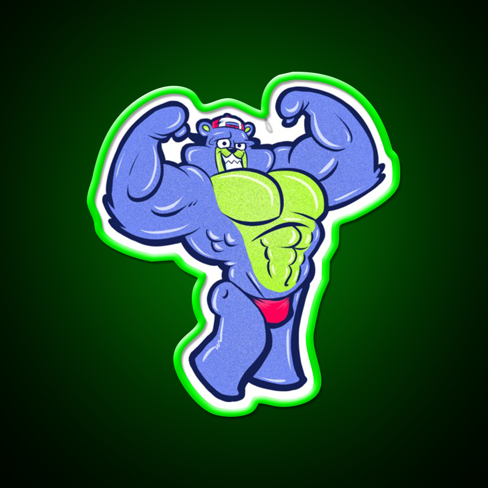 Bodybuild A Bear Gym Fitness Led Neon Sign Rgb Color