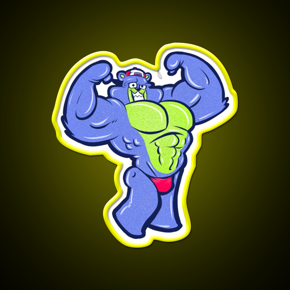 Bodybuild A Bear Gym Fitness Led Neon Sign Rgb Color