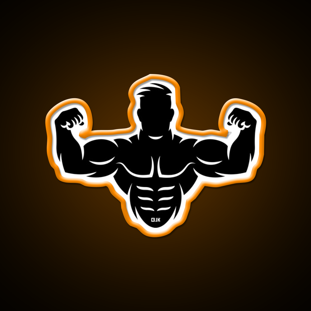 Bodybuilder Biceps Athletic Sports Black Gym Fitness Led Neon Sign Rgb Color