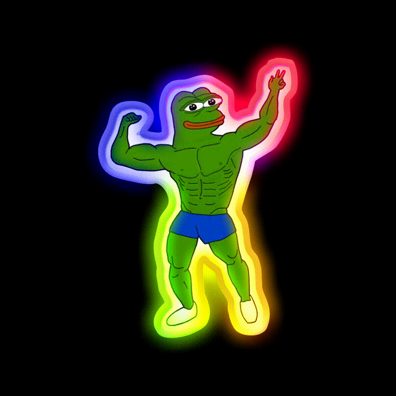 Bodybuilder Pepe Aesthetic Zyzz Gym Fitness Led Neon Sign Rgb Color