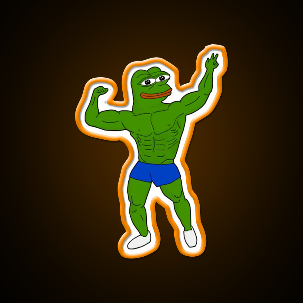 Bodybuilder Pepe Aesthetic Zyzz Gym Fitness Led Neon Sign Rgb Color