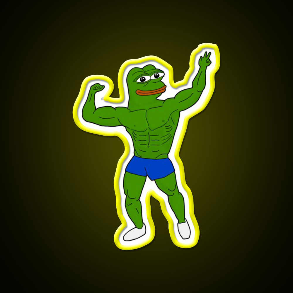 Bodybuilder Pepe Aesthetic Zyzz Gym Fitness Led Neon Sign Rgb Color