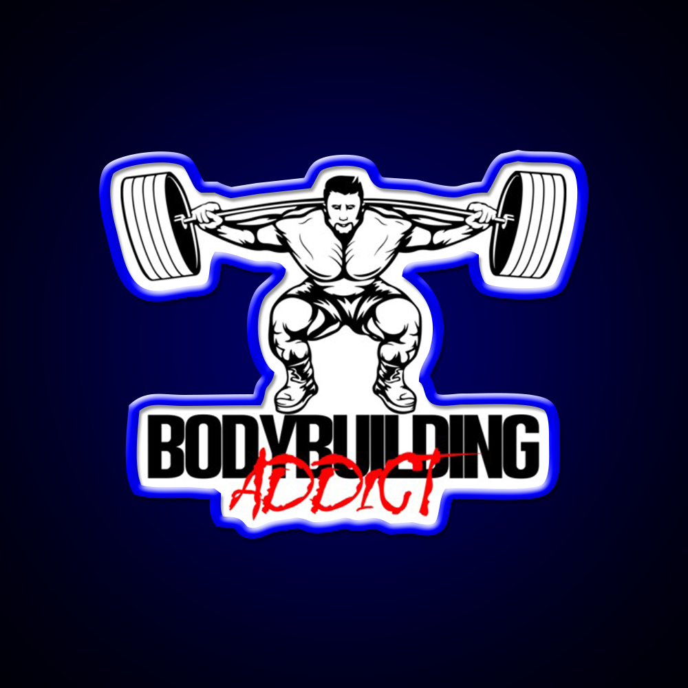 Bodybuilding Addict 10 Black Gym Fitness Led Neon Sign Rgb Color