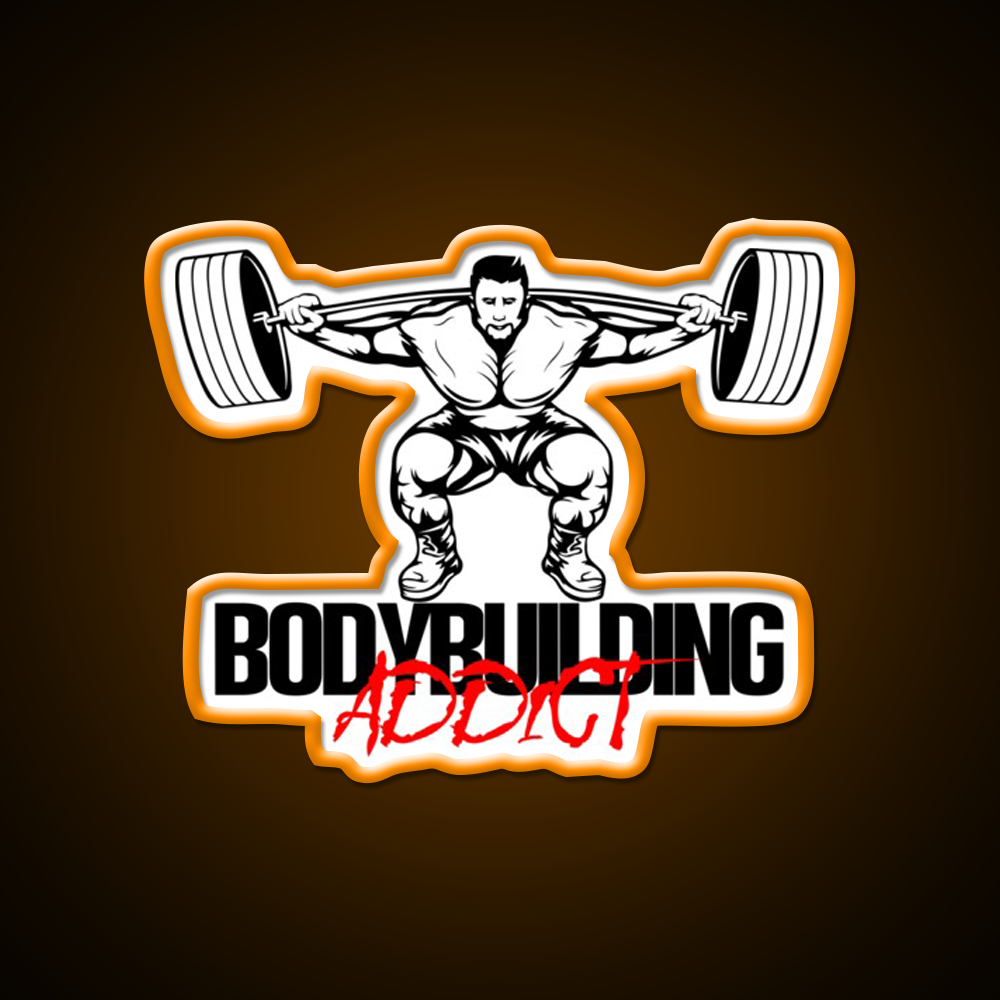 Bodybuilding Addict 10 Black Gym Fitness Led Neon Sign Rgb Color