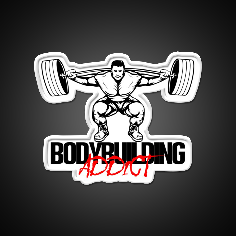 Bodybuilding Addict 10 Black Gym Fitness Led Neon Sign Rgb Color