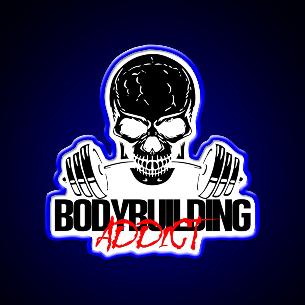 Bodybuilding Addict 11 Black Gym Fitness Led Neon Sign Rgb Color