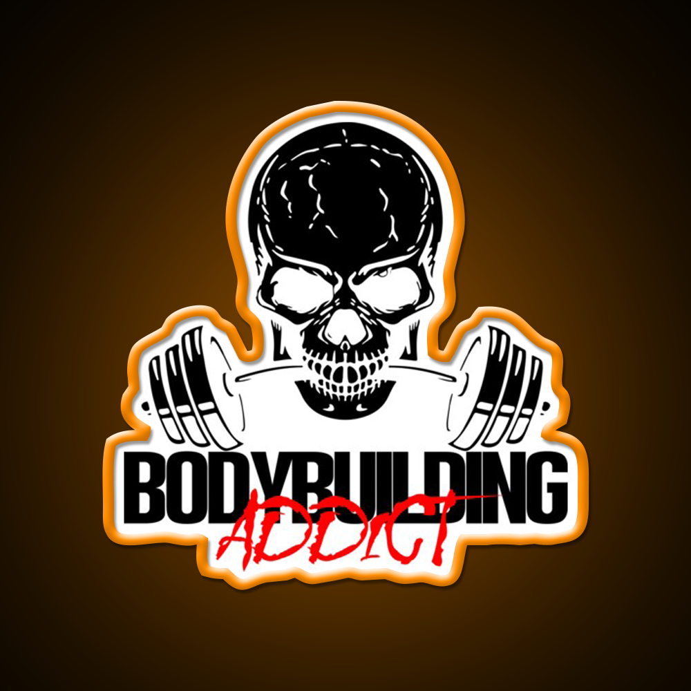 Bodybuilding Addict 11 Black Gym Fitness Led Neon Sign Rgb Color