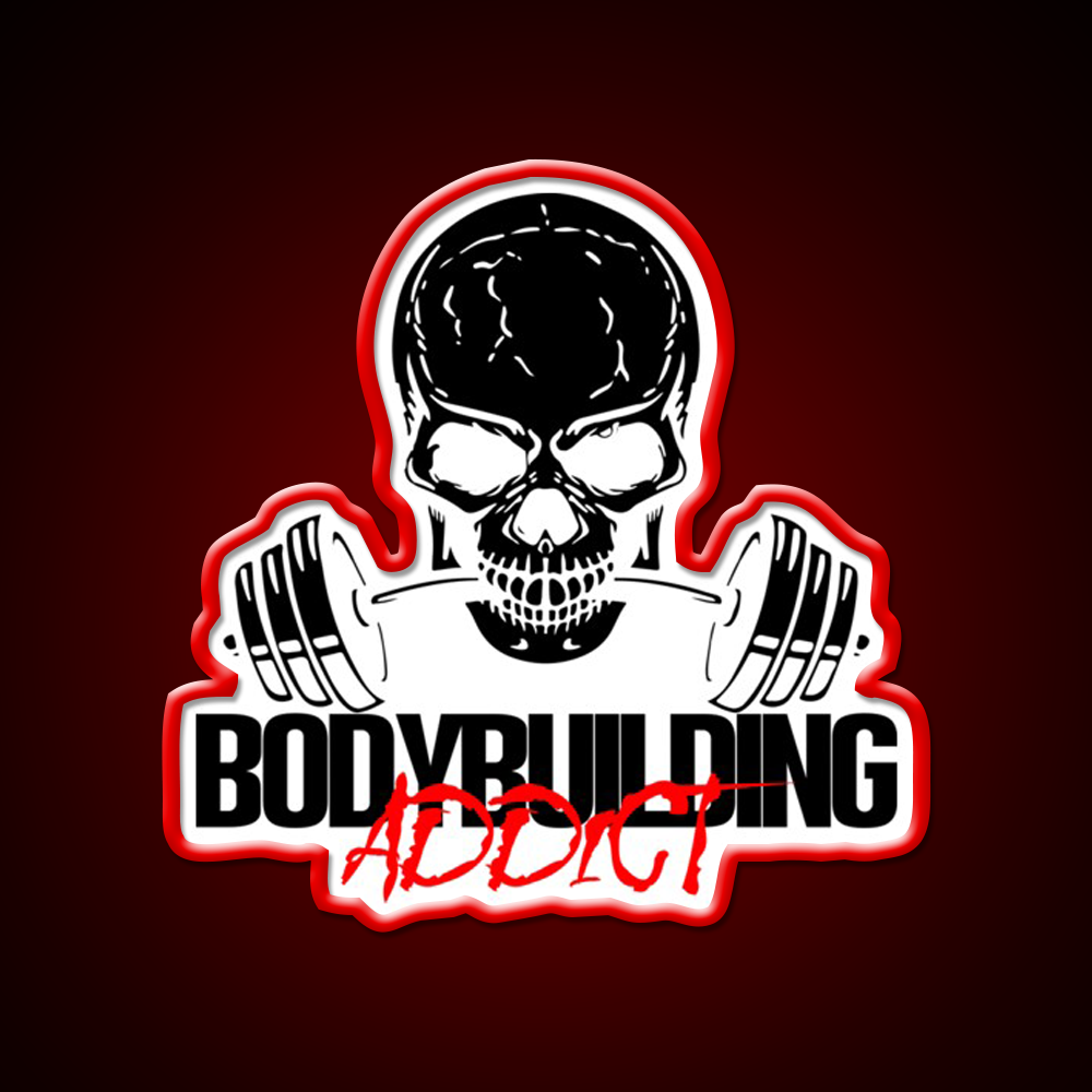 Bodybuilding Addict 11 Black Gym Fitness Led Neon Sign Rgb Color