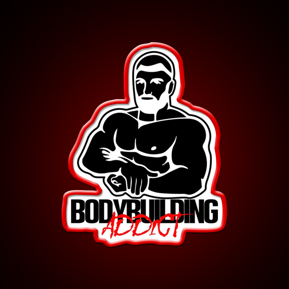 Bodybuilding Addict 12 Black Gym Fitness Led Neon Sign Rgb Color