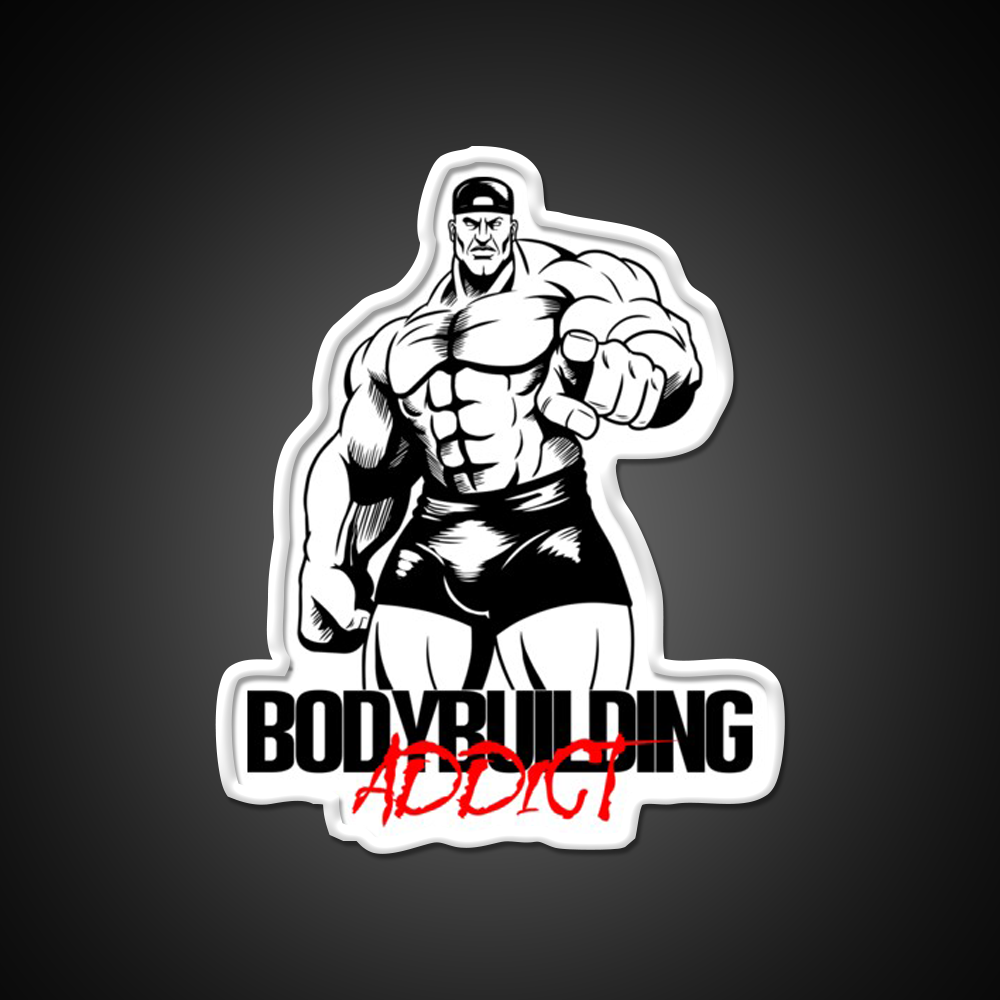 Bodybuilding Addict 13 Black Gym Fitness Led Neon Sign Rgb Color