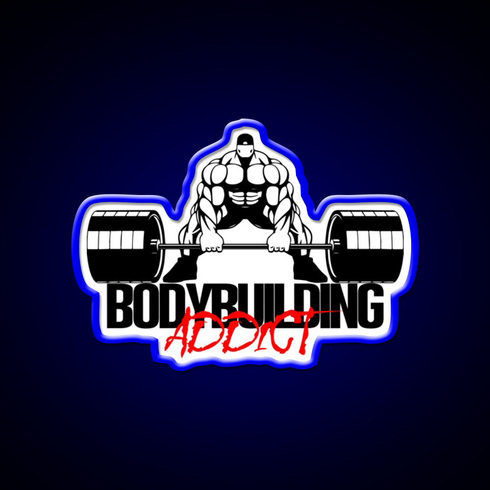 Bodybuilding Addict 14 Black Gym Fitness Led Neon Sign Rgb Color