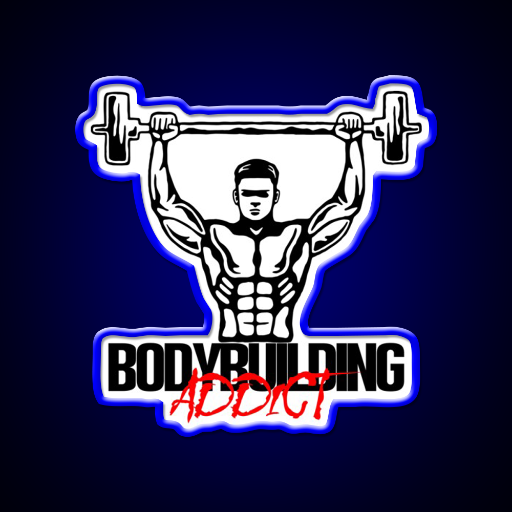 Bodybuilding Addict 15 Black Gym Fitness Led Neon Sign Rgb Color