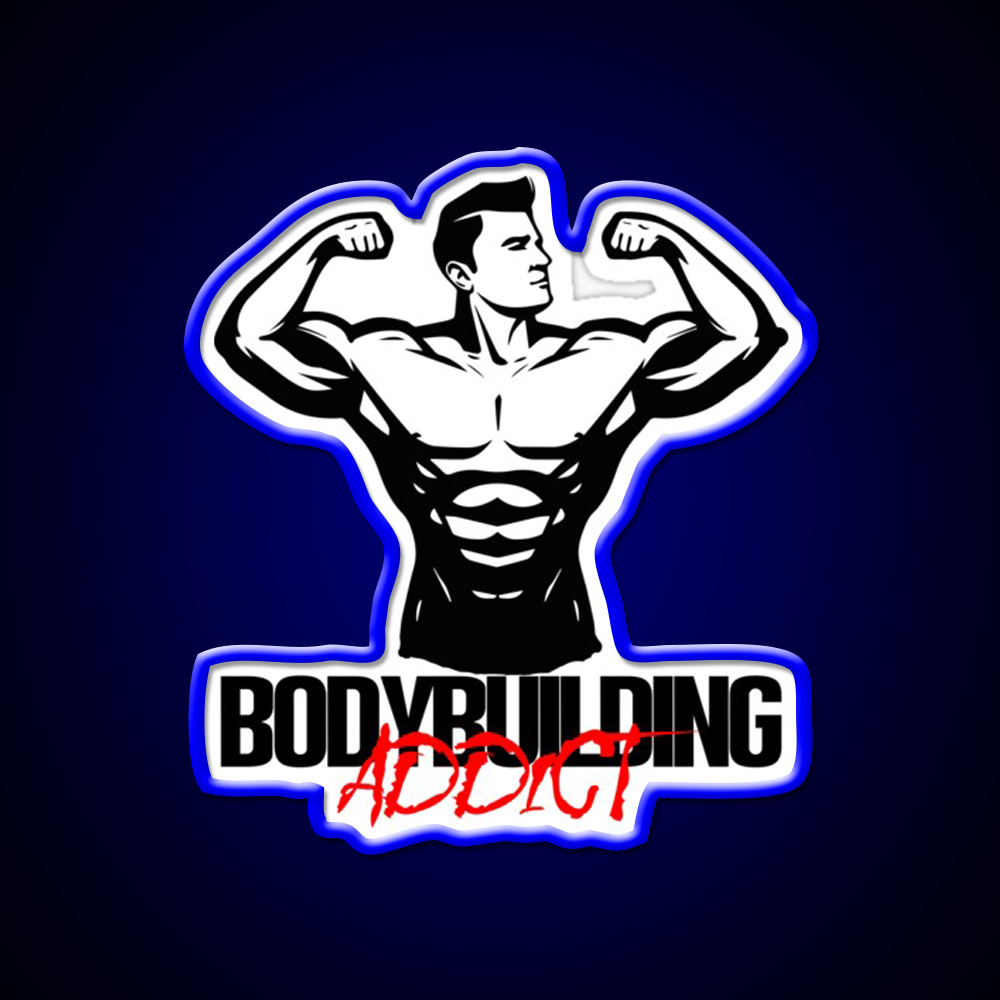 Bodybuilding Addict 7 Black Gym Fitness Led Neon Sign Rgb Color