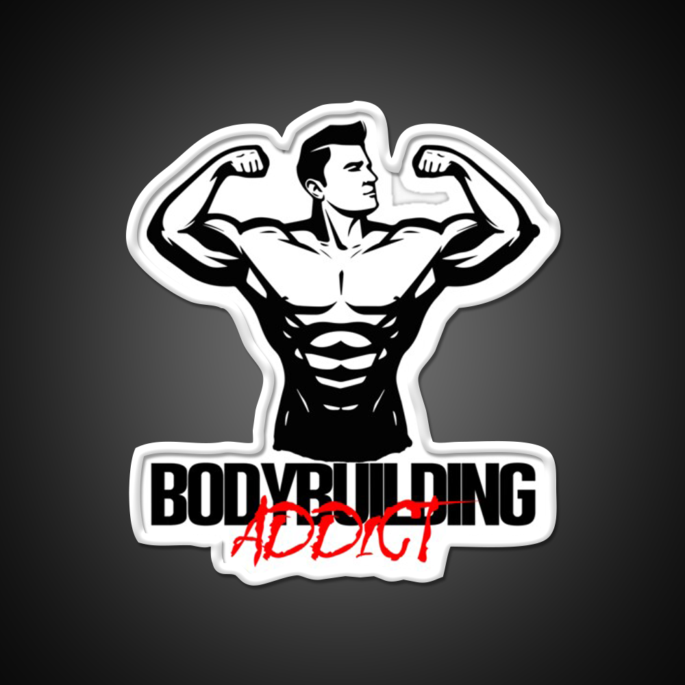 Bodybuilding Addict 7 Black Gym Fitness Led Neon Sign Rgb Color