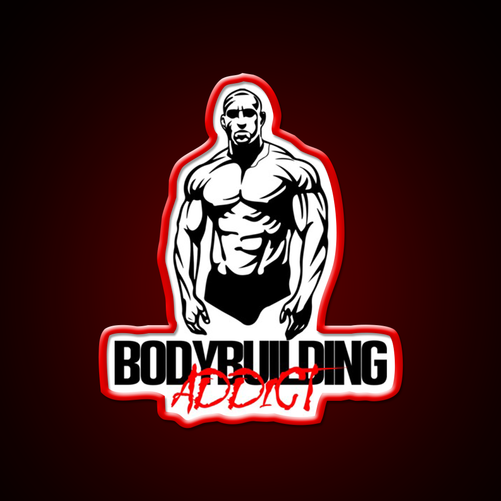 Bodybuilding Addict 9 Black Gym Fitness Led Neon Sign Rgb Color