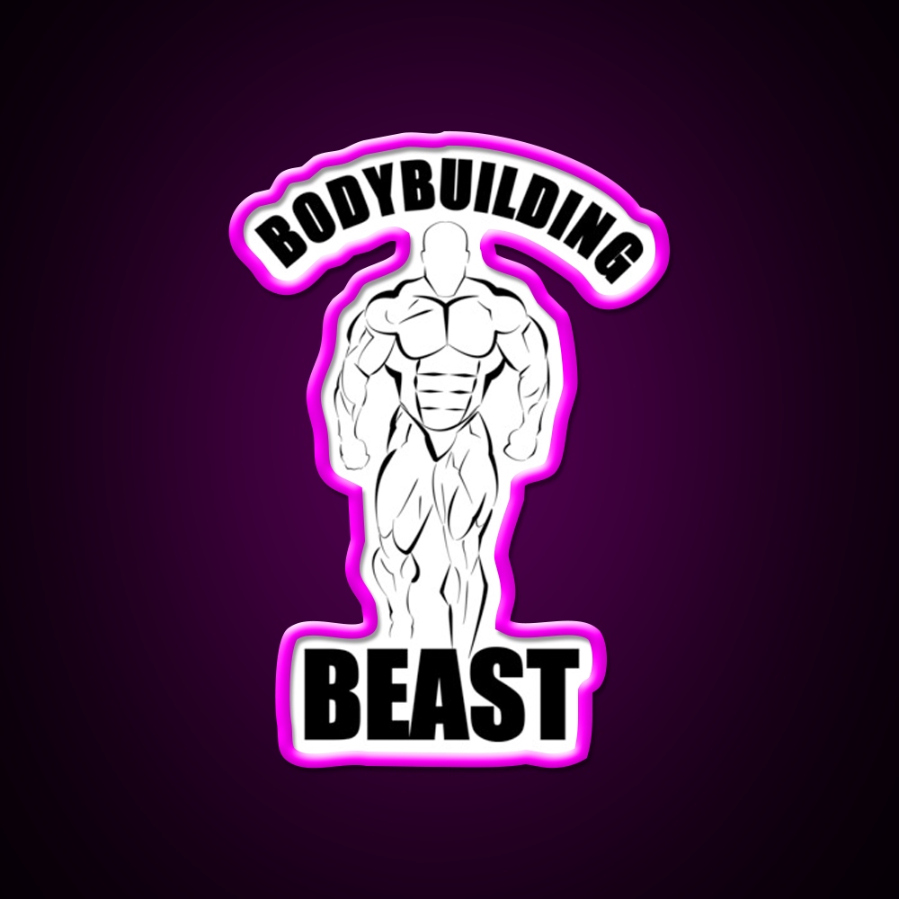 Bodybuilding Beast Physic Gym Fitness Led Neon Sign Rgb Color