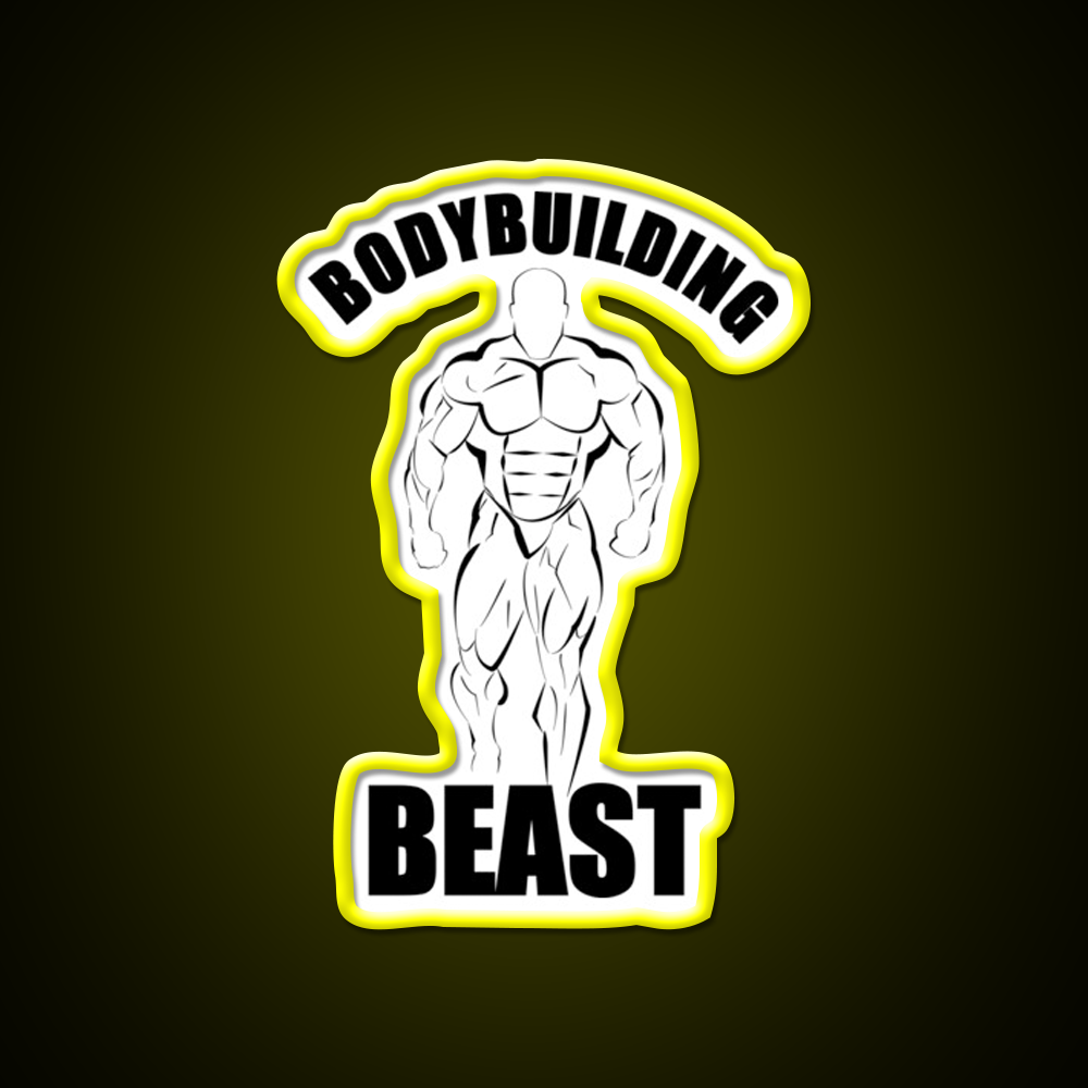 Bodybuilding Beast Physic Gym Fitness Led Neon Sign Rgb Color