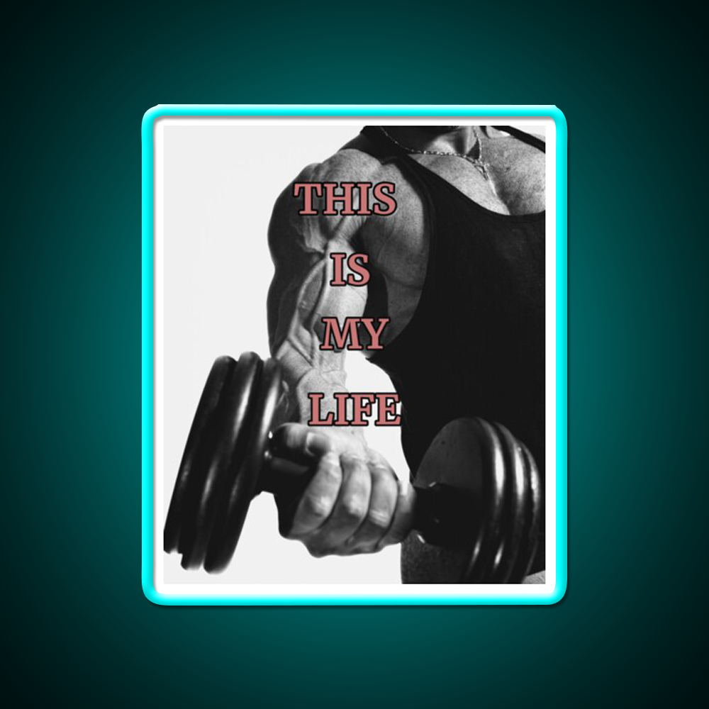 Bodybuilding Gym Fitness Led Neon Sign Fitness Room Sign Rgb Color - Size and dimension reference