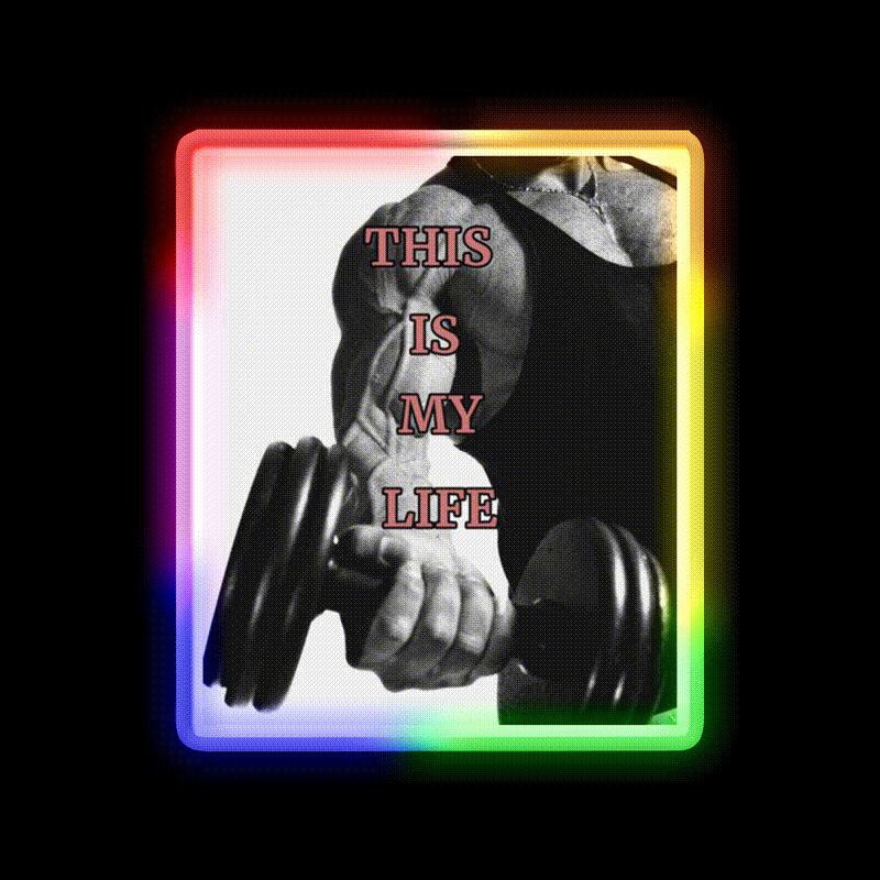 Bodybuilding Gym Fitness Led Neon Sign Fitness Room Sign Rgb Color - LED neon sign close-up detail