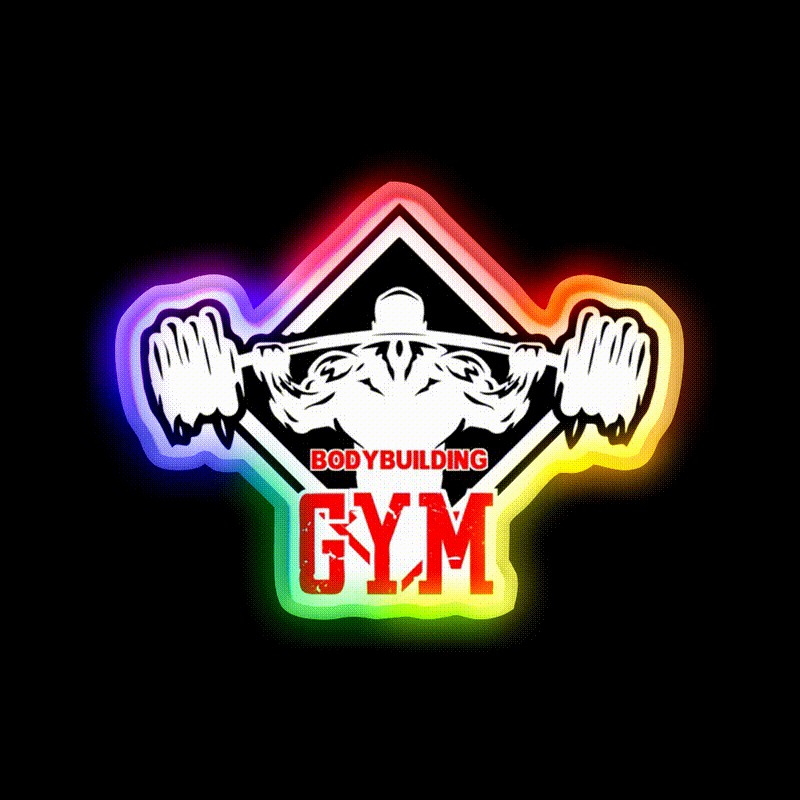 Bodybuilding Gym Fitness Led Neon Signs Gym Fitness Led Neon Sign Rgb Color - LED neon sign close-up detail