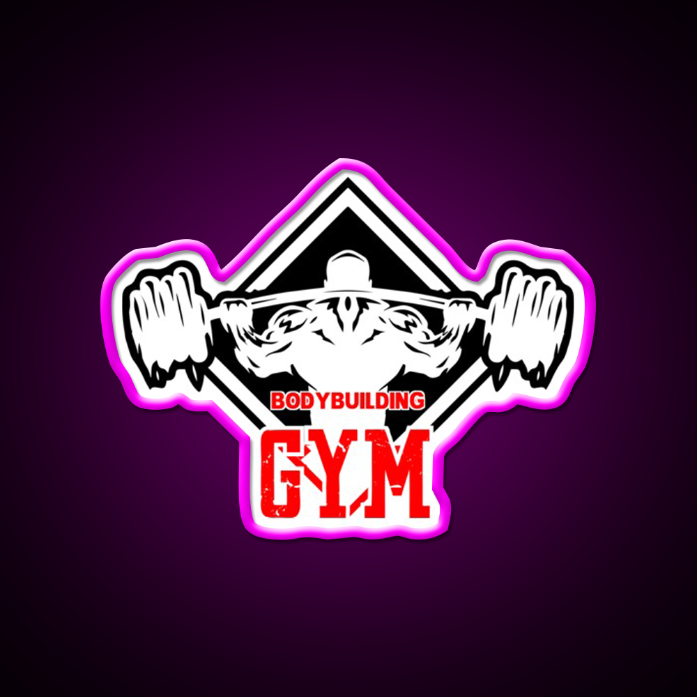Bodybuilding Gym Fitness Led Neon Signs Gym Fitness Led Neon Sign Rgb Color - Neon sign mounted on wall in room