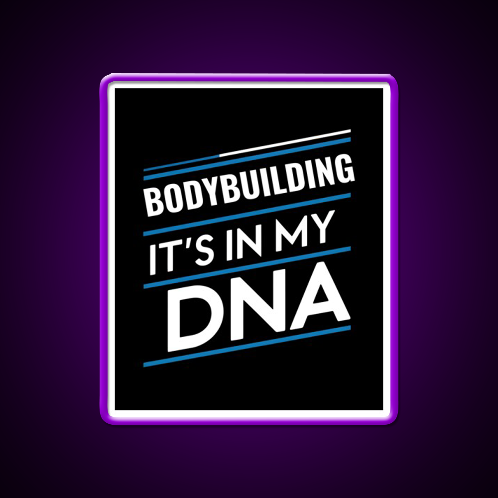 Bodybuilding Its In My Dna Gym Fitness Led Neon Sign Rgb Color - LED neon sign view 9