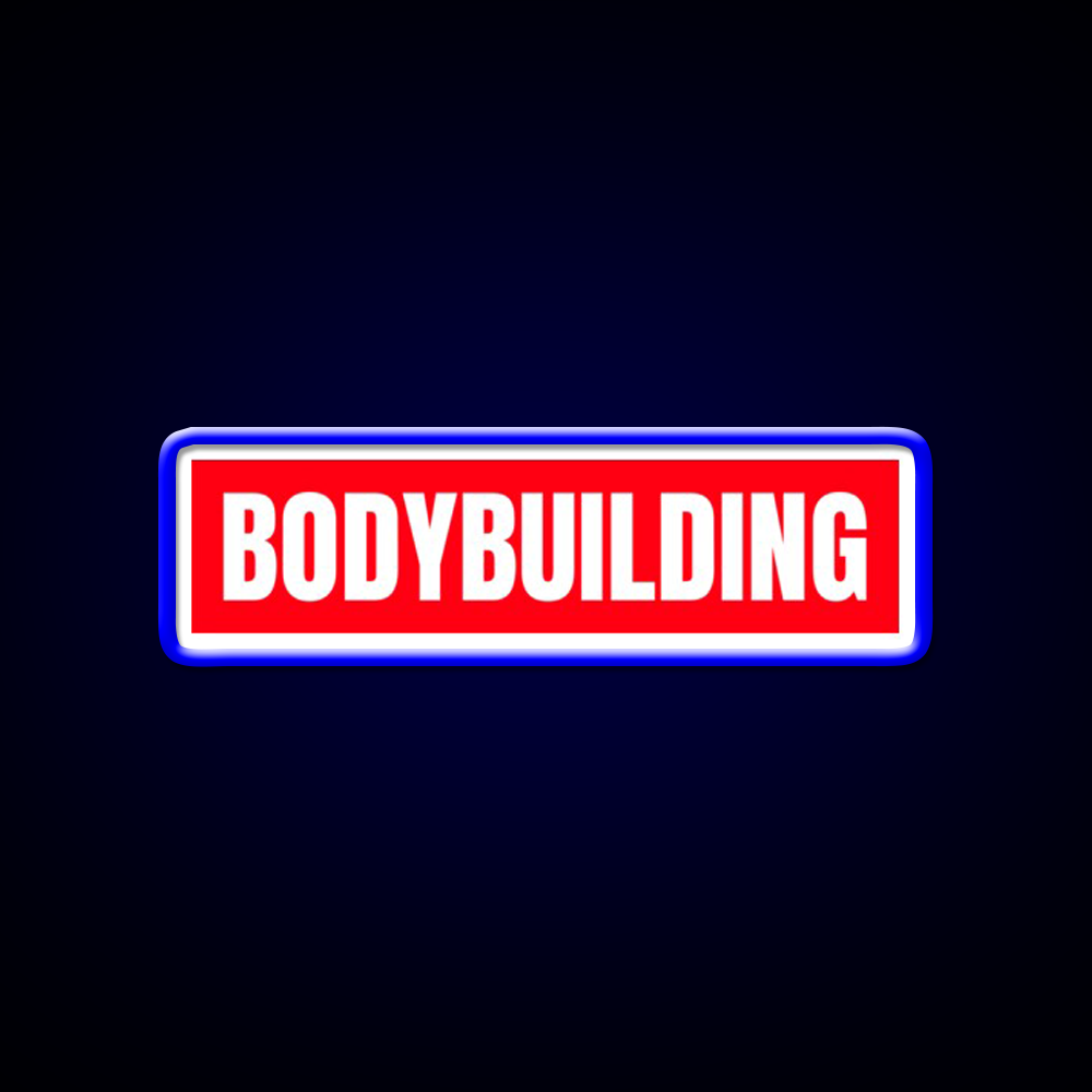 Bodybuilding Red Logo Gym Fitness Led Neon Sign Rgb Color
