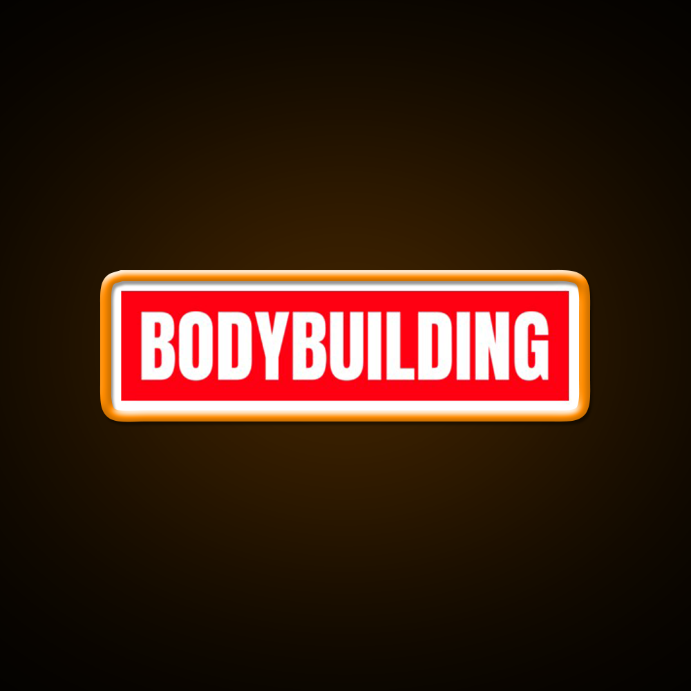 Bodybuilding Red Logo Gym Fitness Led Neon Sign Rgb Color