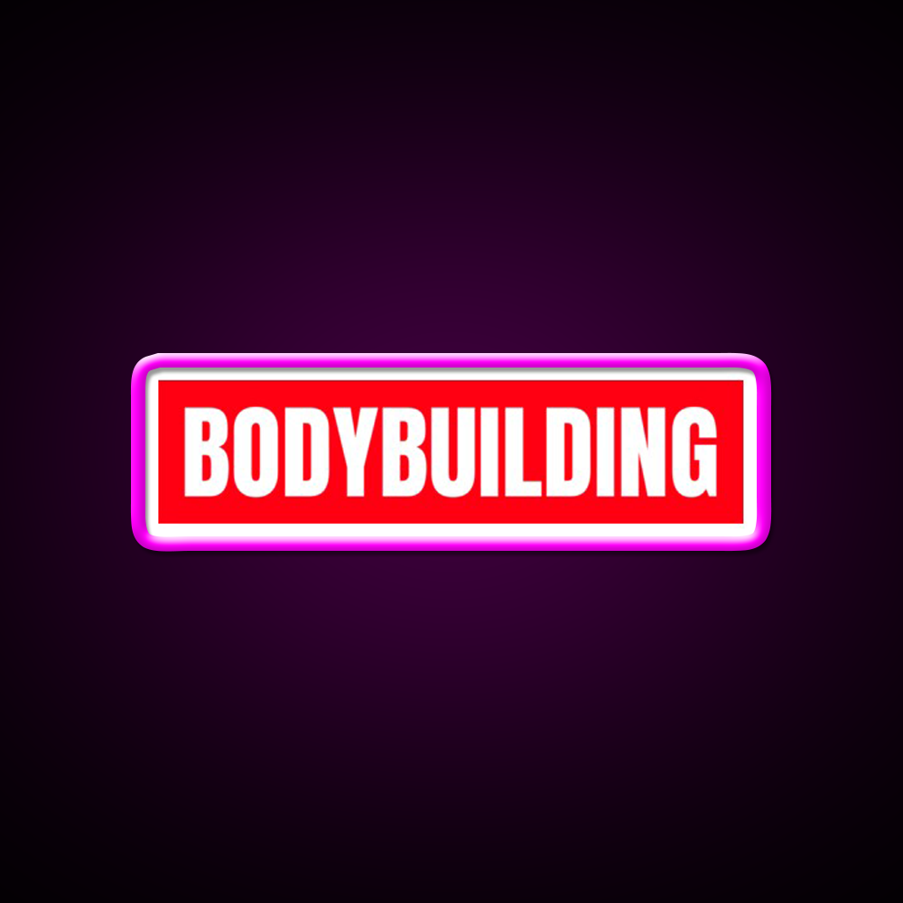 Bodybuilding Red Logo Gym Fitness Led Neon Sign Rgb Color