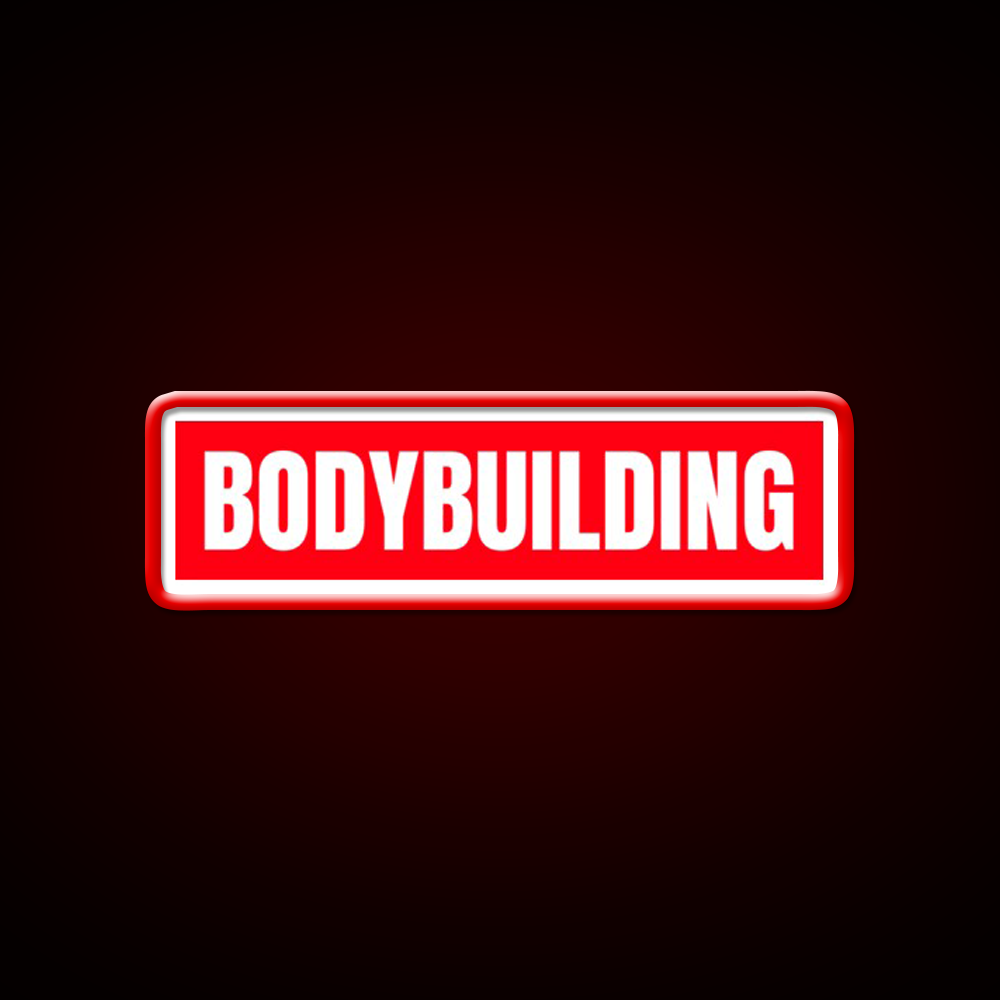 Bodybuilding Red Logo Gym Fitness Led Neon Sign Rgb Color
