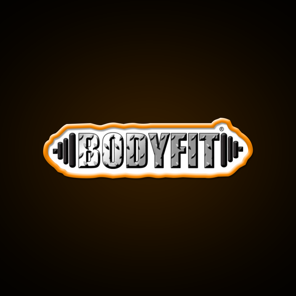 Bodyfit Diamond Plate Logo Gym Fitness Led Neon Sign Rgb Color