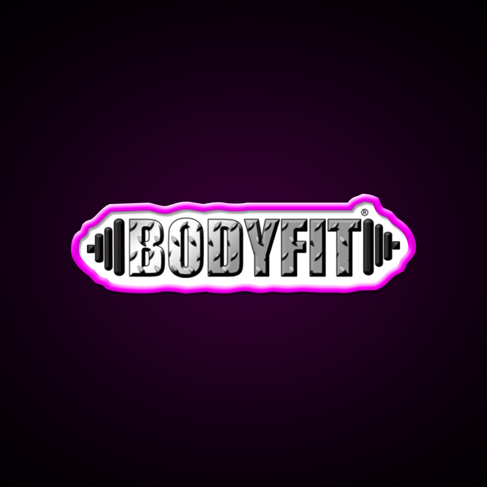 Bodyfit Diamond Plate Logo Gym Fitness Led Neon Sign Rgb Color