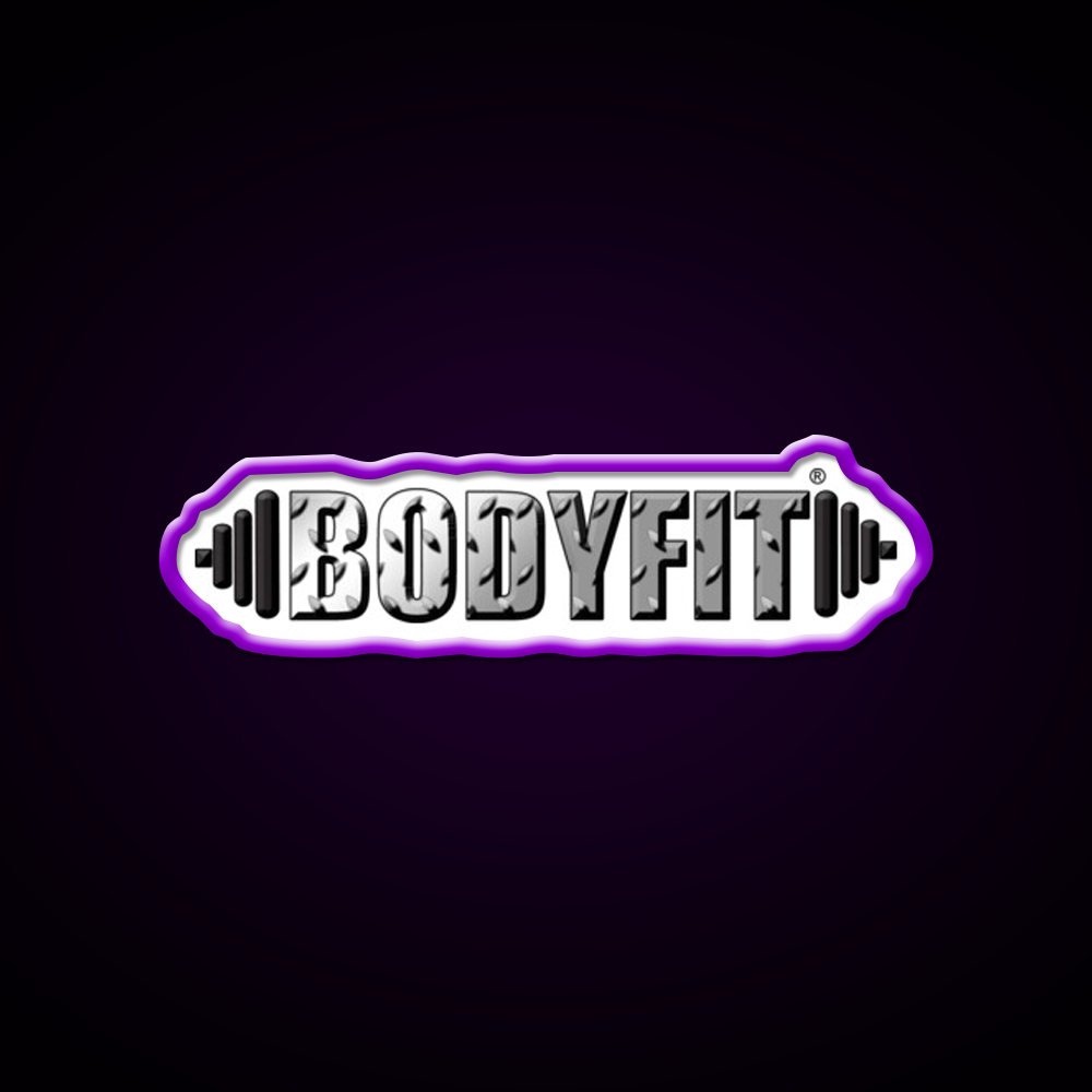 Bodyfit Diamond Plate Logo Gym Fitness Led Neon Sign Rgb Color