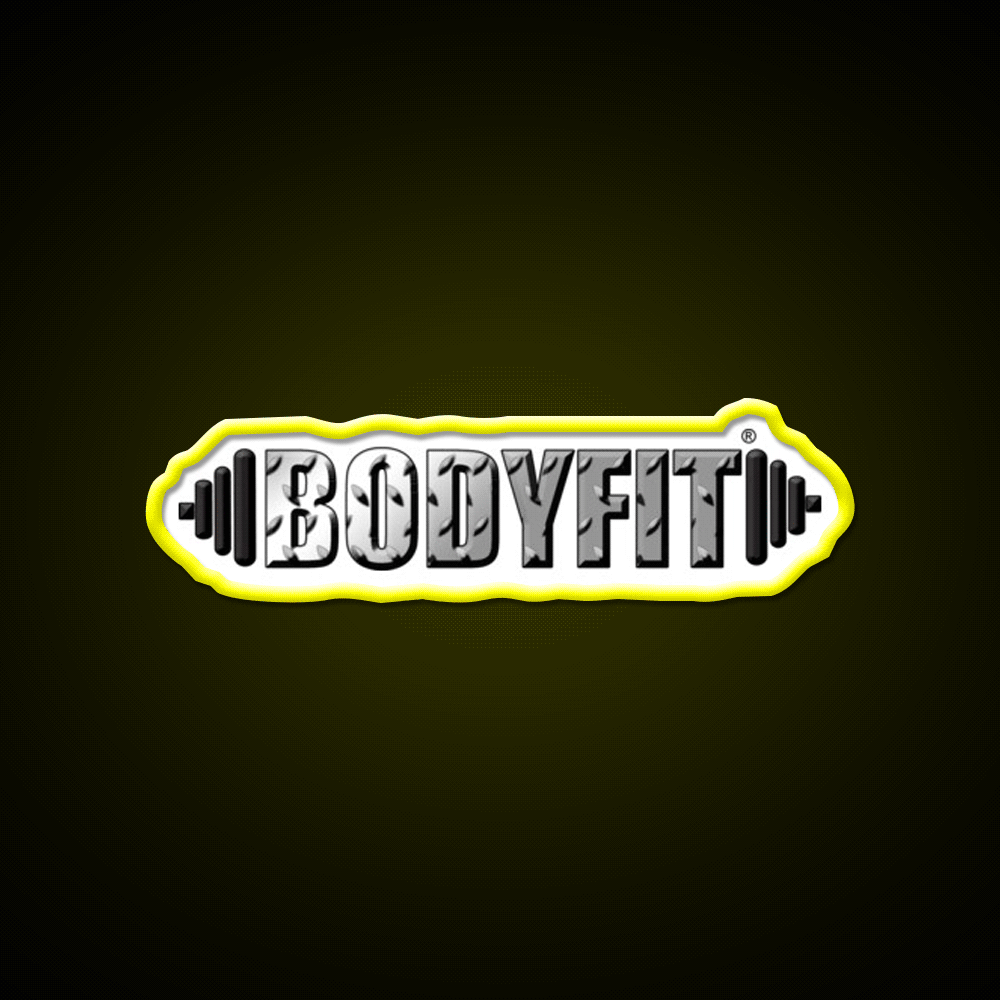Bodyfit Diamond Plate Logo Gym Fitness Led Neon Sign Rgb Color