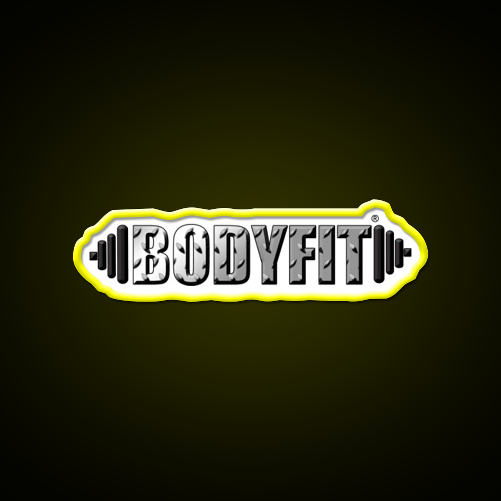 Bodyfit Diamond Plate Logo Gym Fitness Led Neon Sign Rgb Color