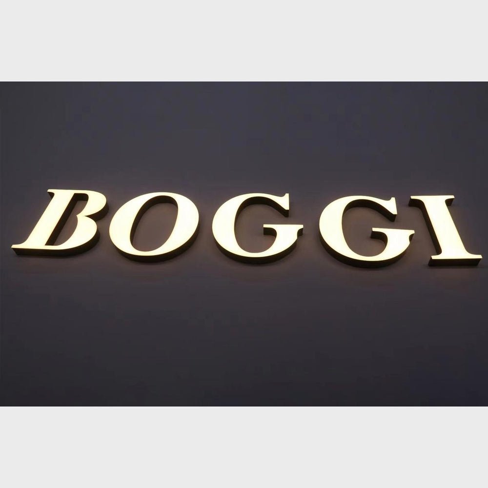 Boggi 3D Frontlit And Backlit Channel Letter Led Light Sign - Shineneon